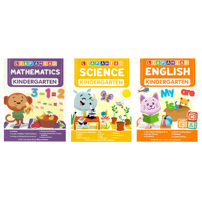 Picture of LEAP AHEAD KINDERGARTEN SET OF 3 (ENGLISH, MATH & SCIENCE)